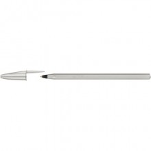 Penna a sfera con cappuccio BIC Cristal Glacé punta M 1 mm - inchiostro nero - colore fusto argento - 302533 (Conf.20)