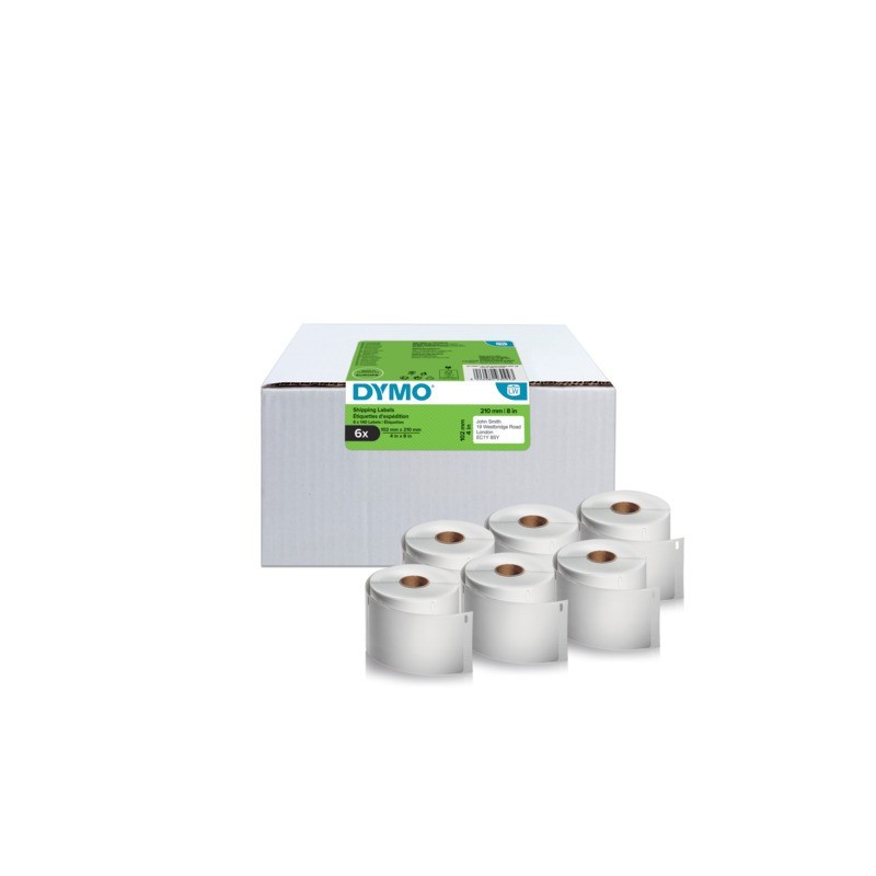 Rotoli 140 etichette permanenti DYMO® Label Writer per spedizione XL bianco 102 x 210 mm - VALUE PACK 6 rotoli