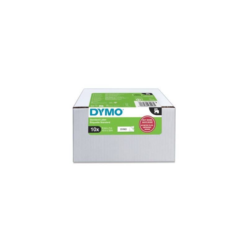 Nastro per etichettatrici DYMO® D1 19 mm x 7 m nero/bianco - VALUE PACK 10 rotoli 2093098