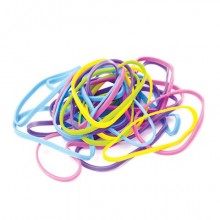 Elastici in gomma e lattice Nikoffice in busta da 45 g colori fluo e misure assortite - 18NIK059