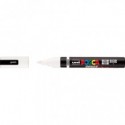 Marcatore a tempera Uni Posca con punta a pennello semi-flessibile 1-4 mm bianco M PC5BR BI