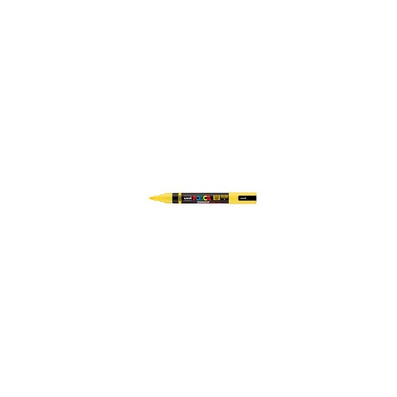 Marcatore a tempera Uni Posca con punta a pennello semi-flessibile 1-4 mm giallo M PC5BR G