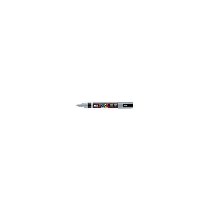 Marcatore a tempera Uni Posca con punta a pennello semi-flessibile 1-4 mm grigio M PC5BR GR