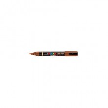 Marcatore a tempera Uni Posca con punta a pennello semi-flessibile 1-4 mm marrone - M PC5BR M