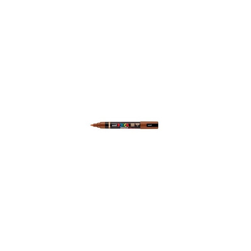 Marcatore a tempera Uni Posca con punta a pennello semi-flessibile 1-4 mm marrone - M PC5BR M