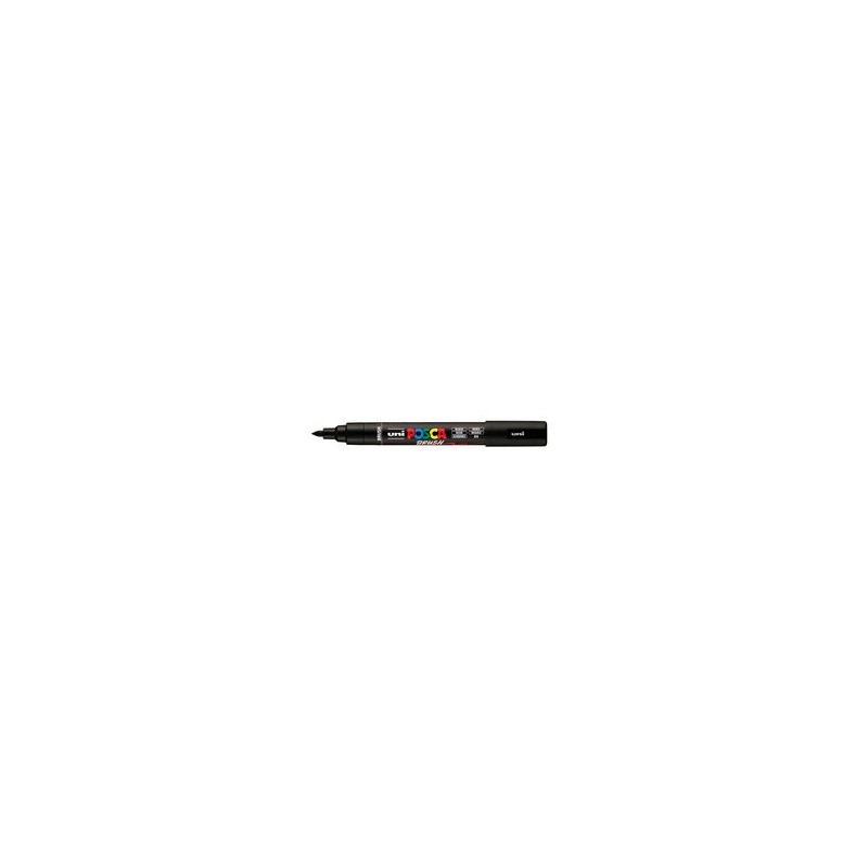 Marcatore a tempera Uni Posca con punta a pennello semi-flessibile 1-4 mm nero M PC5BR N