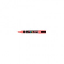 Marcatore a tempera Uni Posca con punta a pennello semi-flessibile 1-4 mm rosa corallo - M PC5BR RACO