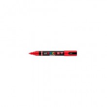 Marcatore a tempera Uni Posca con punta a pennello semi-flessibile 1-4 mm rosso M PC5BR R