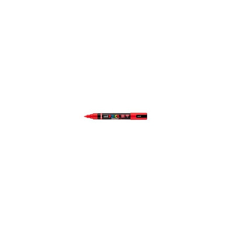 Marcatore a tempera Uni Posca con punta a pennello semi-flessibile 1-4 mm rosso M PC5BR R