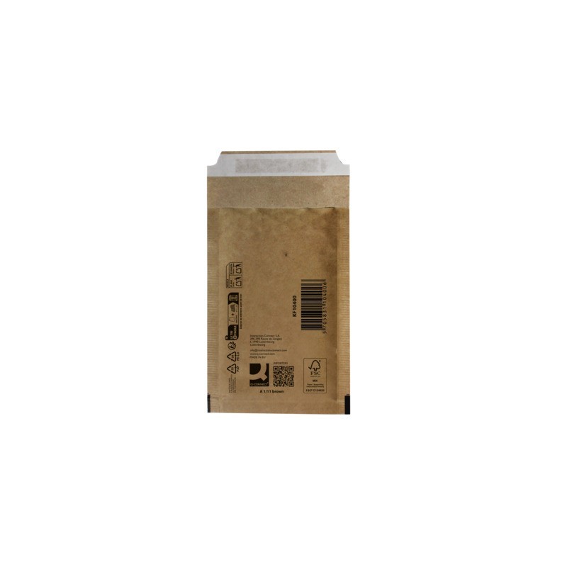 Buste imbottite per spedizioni Q-Connect avana 1/A - conf. 10 pz - 100x165 mm KF10420