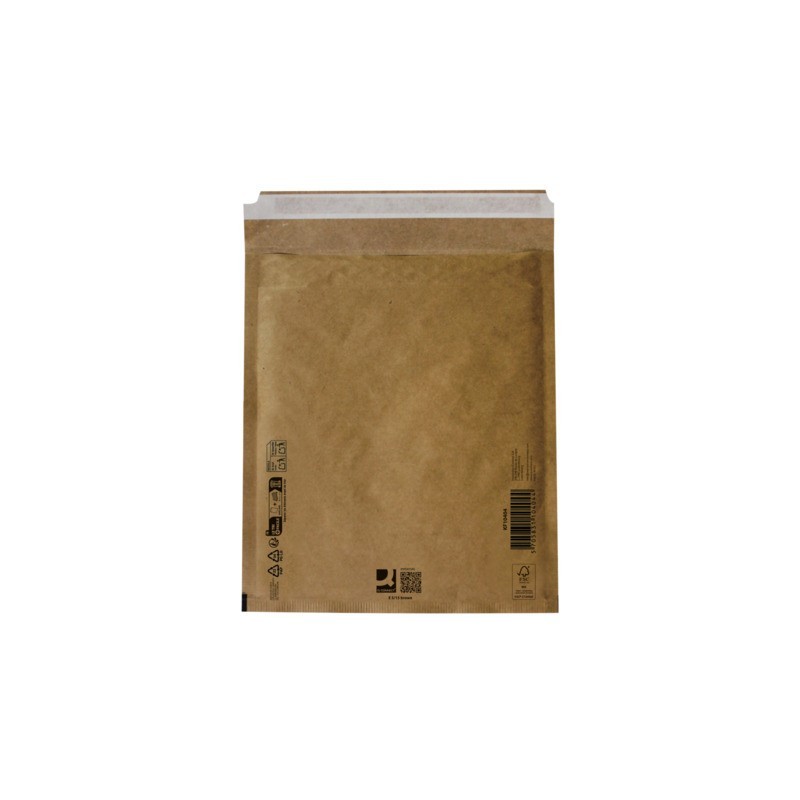Buste imbottite per spedizioni Q-Connect avana 5/E - conf. 10 pz - 220x265 mm KF10424