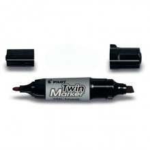 Marcatore permanente doppia punta Pilot Jumbo ideale per CD/DVD punta 4 - 4,8-7 mm nero - 040085 (Conf.10)
