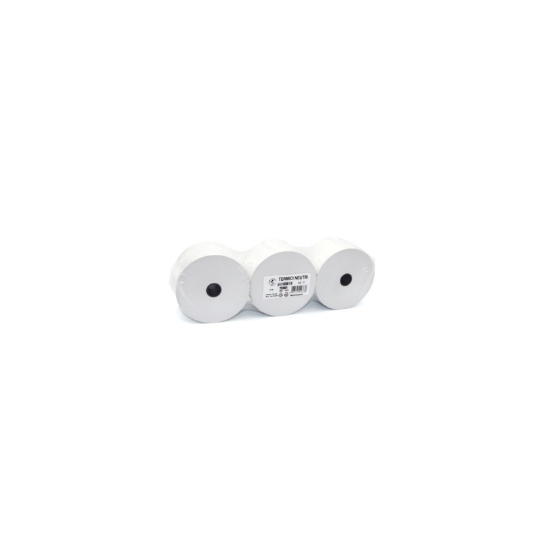 Rotol termici per aree di servizio Rotolificio Pugliese BPA FREE 60 mm Ø100 mm f. 18 mm 80 g/m² - conf. 3 pz
