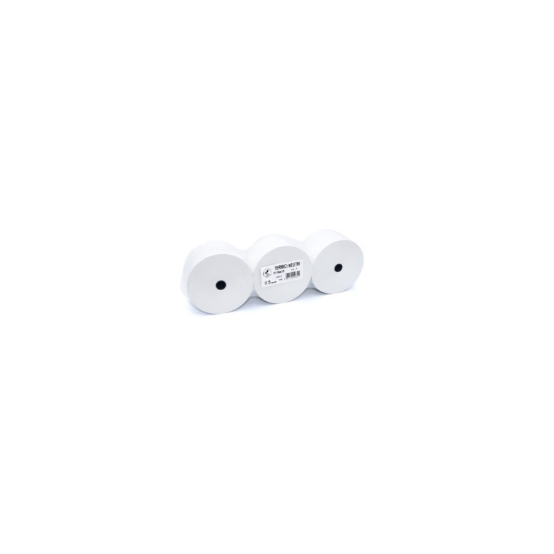 Rotoli termici per aree di servizio Rotolificio Pugliese BPA FREE 57 mm Ø100 mm f. 12 mm 80 g/m² - conf. 3 pz