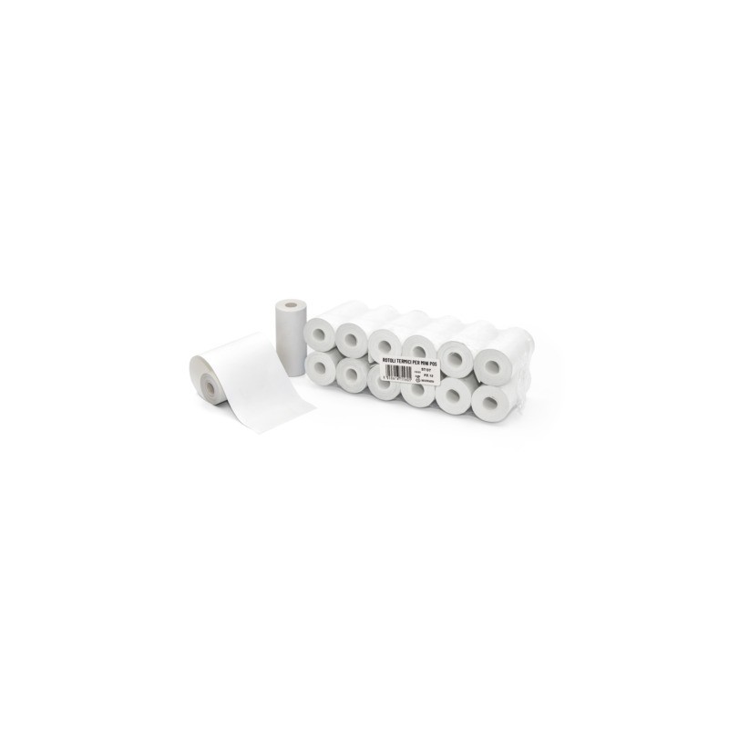 Rotoli termici per mini POS Rotolificio Pugliese BPA FREE 57 mm x 7 m senza anima - 48 g/m² - conf. 12 pz