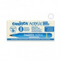 Marcatore acrilico Carioca punta Maxi bianco 45296/31 (Conf.8)