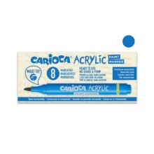 Marcatore acrilico Carioca punta Maxi blu 45296/02 (Conf.8)