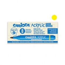 Marcatore acrilico Carioca punta Maxi giallo 45296/05 (Conf.8)