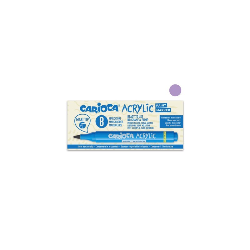 Marcatore acrilico Carioca punta Maxi lilla 45296/09 (Conf.8)