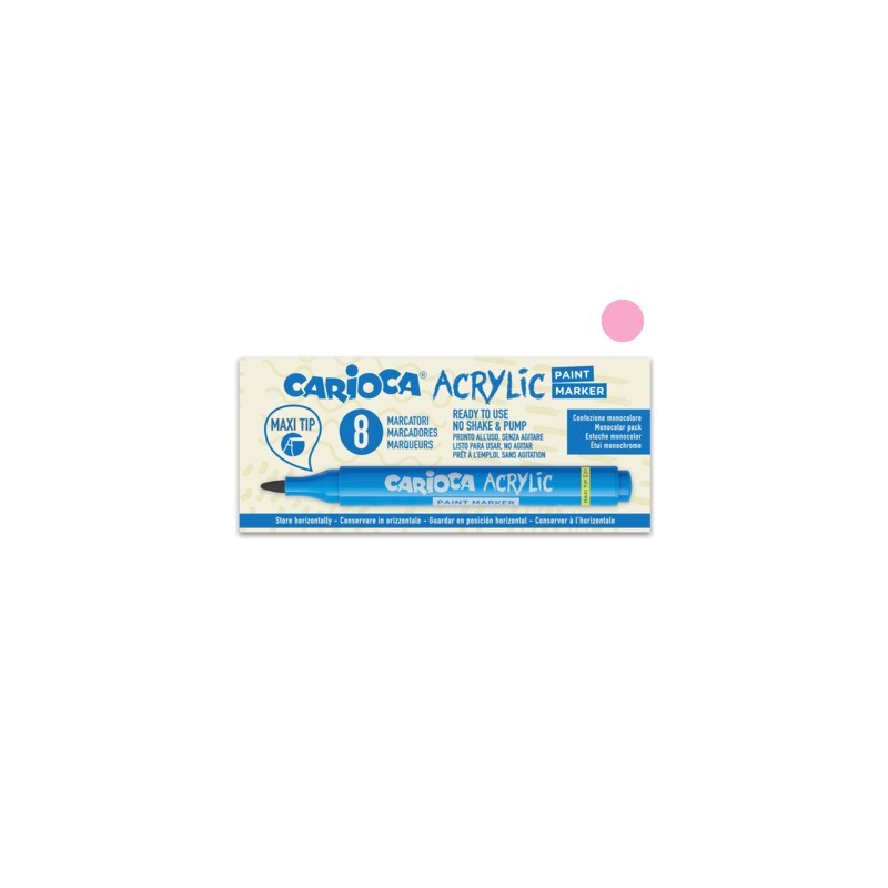 Marcatore acrilico Carioca punta Maxi rosa 45296/12 (Conf.8)
