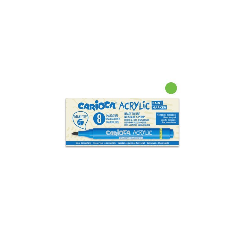 Marcatore acrilico Carioca punta Maxi verde 45296/07 (Conf.8)