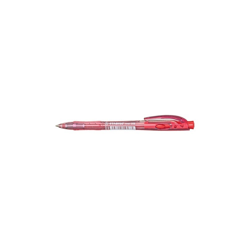 Penna a sfera a scatto Stabilo Liner 308 punta 0,7 mm rosso 308H/1-40 (Conf.10)