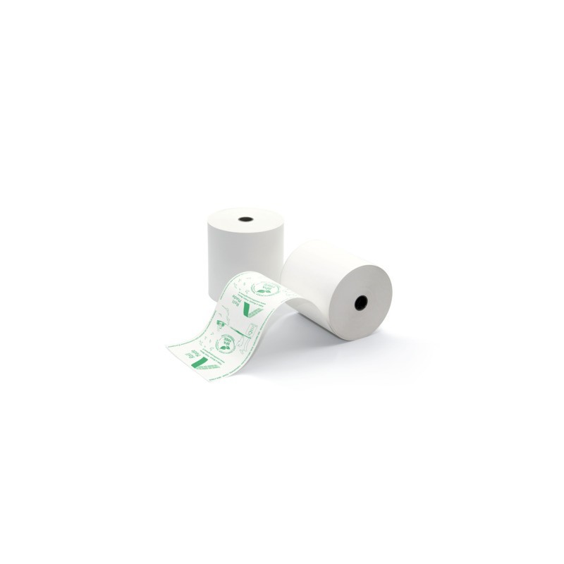 Rotoli termici registratore di cassa Rotolificio Pugliese BPA FREE 80 mm x 60 m 48 g/m² f. 12 mm conf. 10 pz -