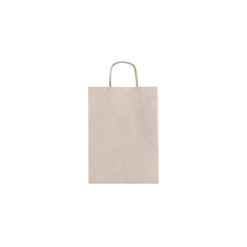 Borsa shopper Rex-Sadoch Allegra tinta unita Fashion su kraft bianco - tortora 22x10x27 cm - conf. 25 pz - SDF22-724