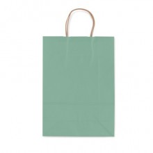 Borsa shopper Rex-Sadoch Allegra tinta unita Fashion su kraft bianco - verde salvia - 22x10x27 cm - conf. 25 pz