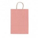 Borsa shopper Rex-Sadoch Allegra tinta unita Fashion su kraft bianco - rosa cipria 26x12x36 cm - conf. 25
