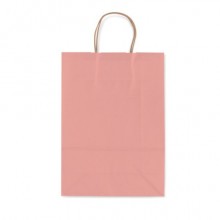 Borsa shopper Rex-Sadoch Allegra tinta unita Fashion su kraft bianco - rosa cipria 26x12x36 cm - conf. 25