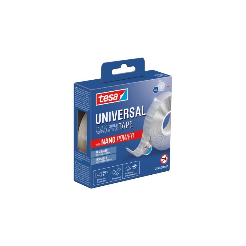 Nastro biadesivo universale con Nano Power Tesa 3 m x 30 mm 55810-00002-00