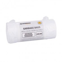 Sacchi immondizia per rifiuti inorganici Donau Home 20 L 55x44 cm - 7 µm bianco - rotolo 40 pz - 22129369-14