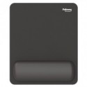 Tappetino mouse con poggiapolso Fellowes Breyta - antibatterico Microban 24×20 cm - nero - 100142555