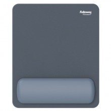Tappetino mouse con poggiapolso Fellowes Breyta - antibatterico Microban 24×20 cm - blu marino - 100142557
