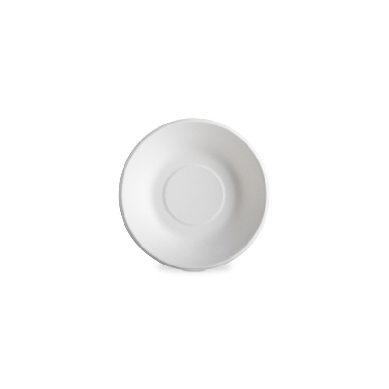 Piatto fondo rotondo in canna da zucchero Oasis Green bianco 680 ml conf. 50 pz Ø 18,9 cm - OAS-189CA
