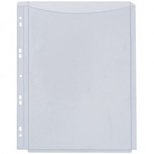 Buste a soffietto Q-Connect a perforazione universale A4 PVC trasparente - conf. 5 pezzi - KF00138