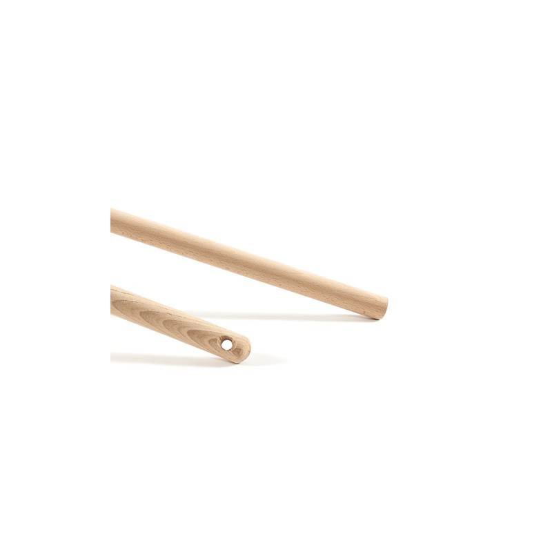Manico di scopa Perfetto Woody Spazzina in faggio grezzo - 150 cm 0035