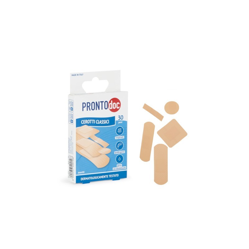 Cerotti classici ProntoDoc in astuccio da 30 pezzi assortiti 4001