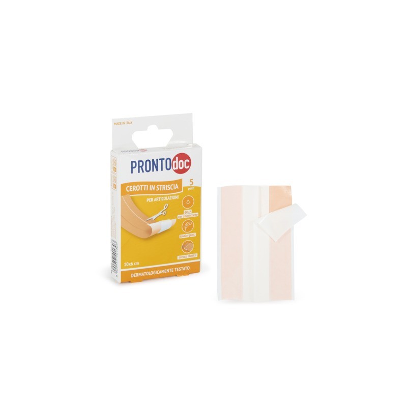 Cerotti in striscia per articolazioni ProntoDoc 10x6 cm in astuccio da 5 pezzi assortiti - 4013