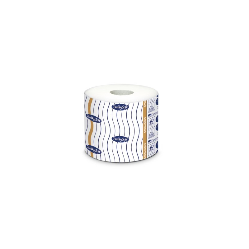 Carta igienica Bulkysoft Excellence fascettata pura cellulosa 120str. bianca conf. 24 pz 3 veli - 66670