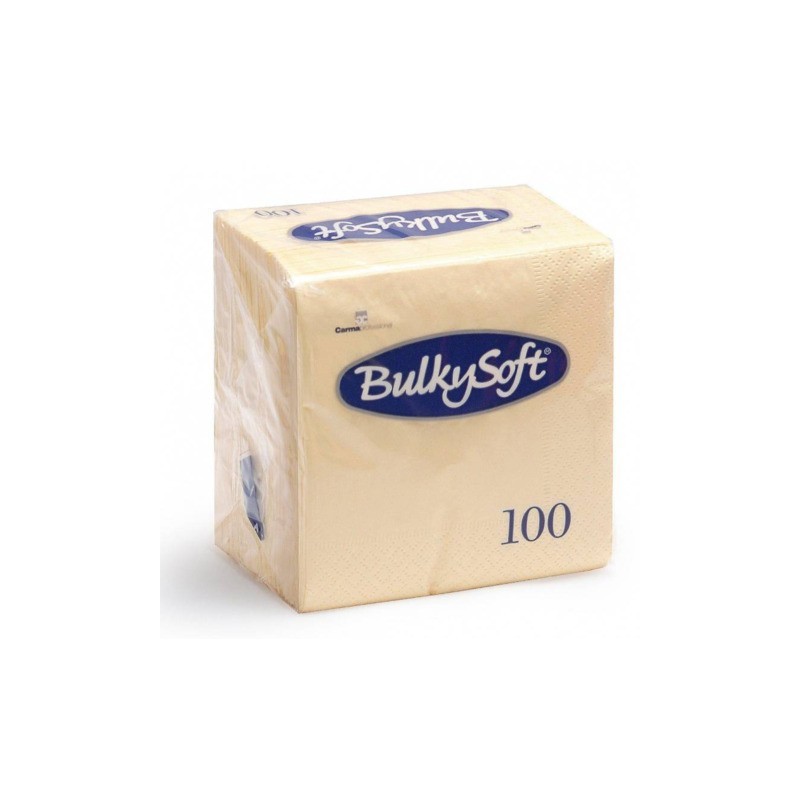 Tovaglioli Bulkysoft Rainbow pura cellulosa 24x24 cm 2 veli conf. 20x100 pz crema - 32366