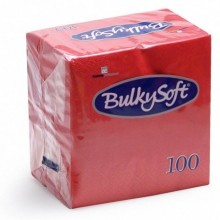 Tovaglioli Bulkysoft Rainbow pura cellulosa 24x24 cm 2 veli conf. 20x100 pz rosso - 32367