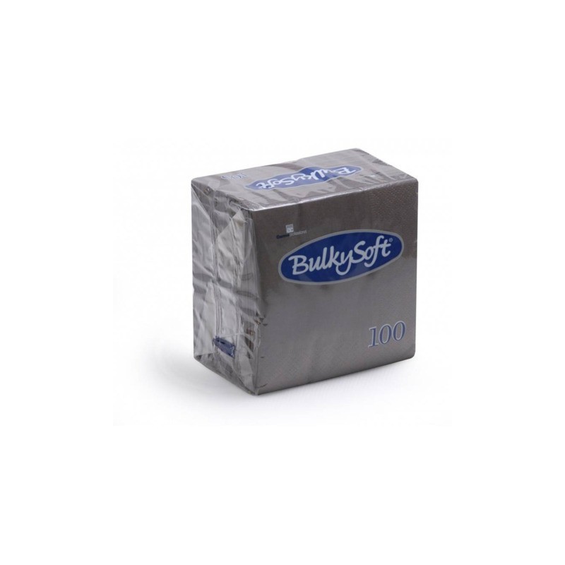 Tovaglioli Bulkysoft Rainbow pura cellulosa 24x24 cm 2 veli conf. 20x100 pz cioccolato - 32462