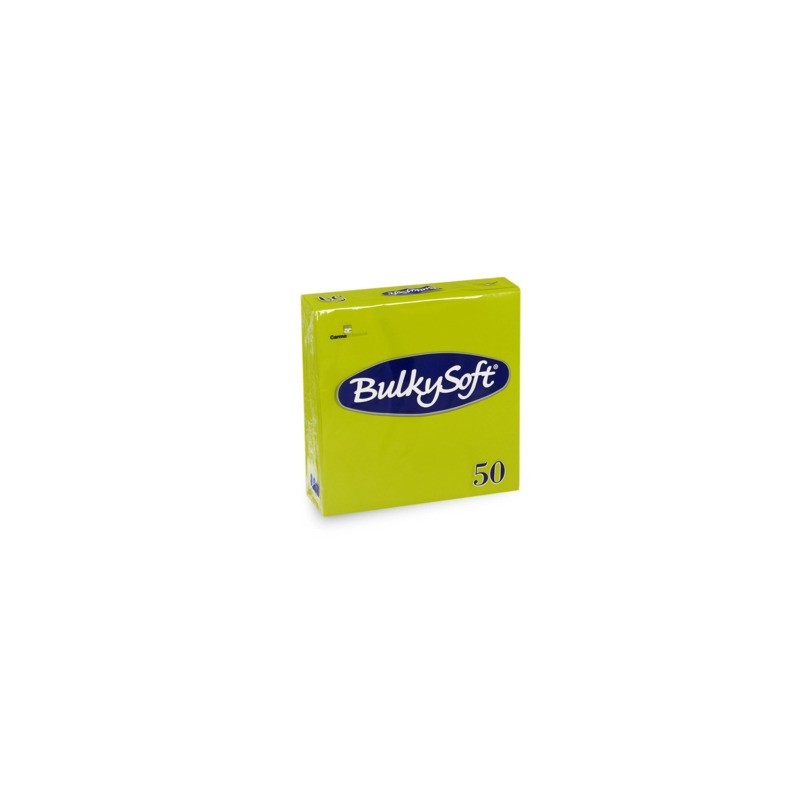 Tovaglioli Bulkysoft Rainbow pura cellulosa 33x33 cm 2 veli conf. 24x50 pz kiwi - 32241