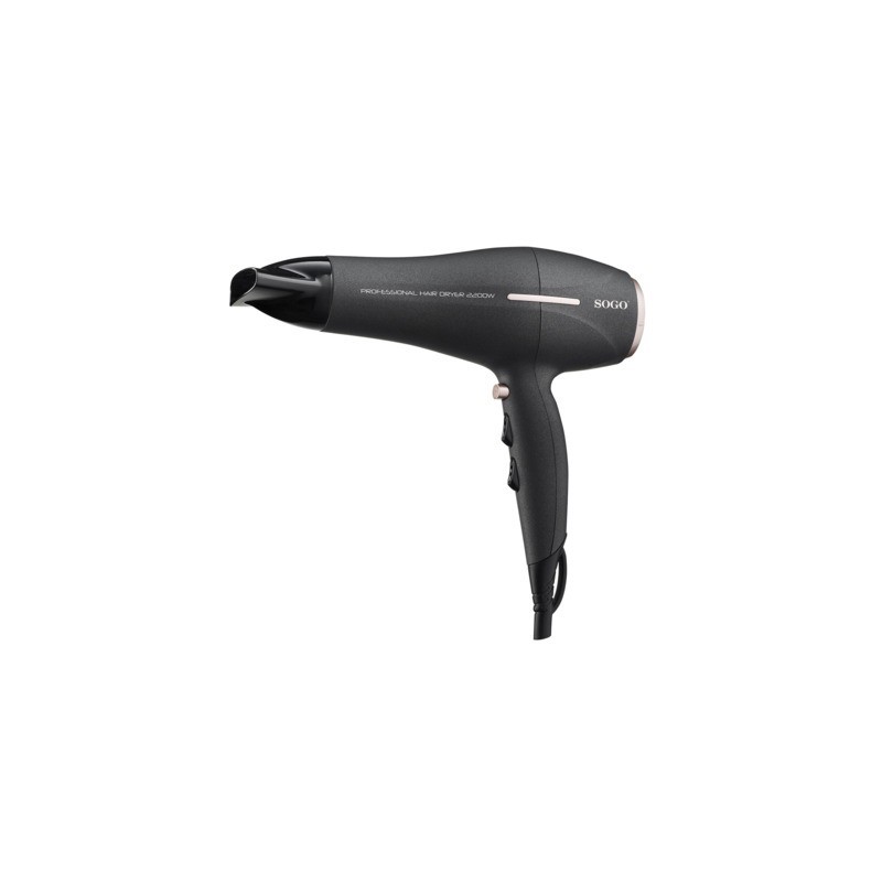 Asciugacapelli 2 velocità 3 temperature Sogo con diffusore incluso 2.200 W SEC-SS-3675