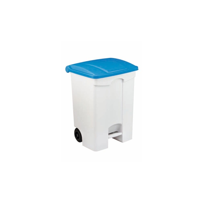 Contenitore mobile a pedale Medial Contitop 70L in PP bianco-blu 115575