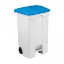 Contenitore mobile a pedale Medial Contitop 90L in PP bianco-blu 115595