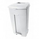 Contenitore mobile a pedale Medial Contiplast 120L in PP bianco 102534