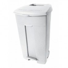 Contenitore mobile a pedale Medial Contiplast 120L in PP bianco 102534